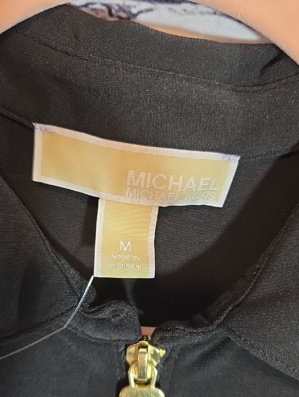 MICHAEL Michael Kors Black Cropped Jumpsuit with Gold Hardware Size M NWOT - Picture 2 of 12